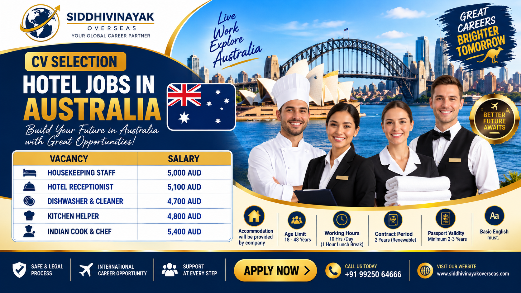 Hotel Jobs in Australia for Eligible Overseas Workers