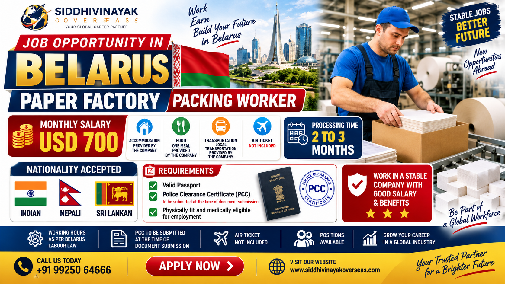 Paper Factory Packing Jobs in Belarus